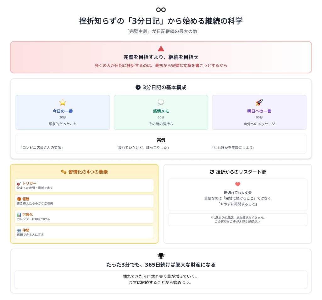 挫折知らずの「3分日記」から始める継続の科学